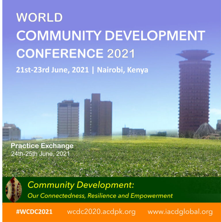Announcing the dates of the 2021 World Community Development Conference