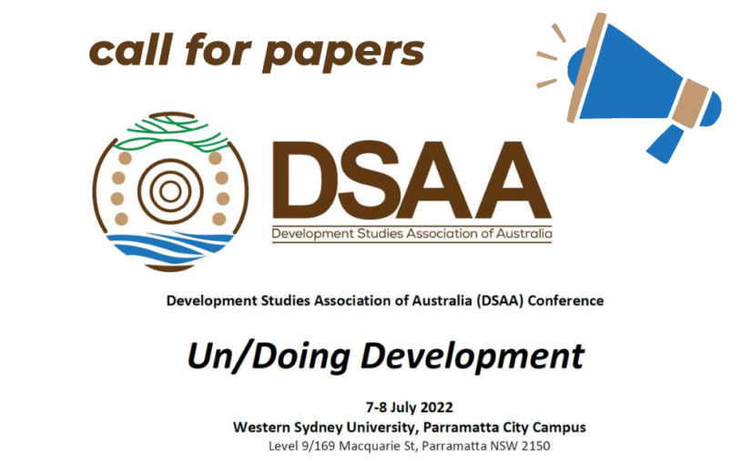 Call for Papers — Development Studies Association of Australia (DSAA